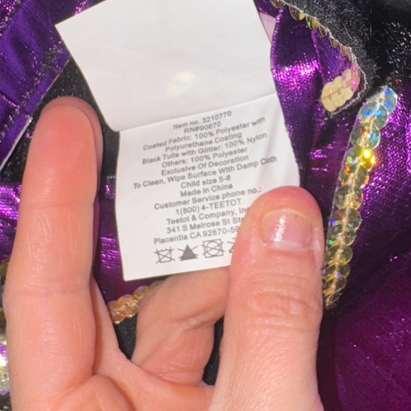 Toddler Witch costume dress glitter bats moon spiderweb halloween sequins girls - Picture 7 of 9